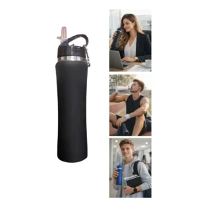 Garrafa Térmica Inox 600Ml Tipo Stanley Preta