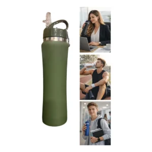 Garrafa Térmica Inox 600Ml Tipo Stanley Verde