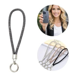 Cordão De Pulso Para Celular Modelo Universal Brilhante Grafite