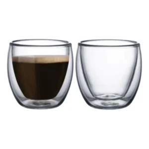 Kit Copos De Café Parede Dupla 02 Peças