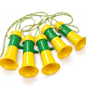 Kit 5 Cornetas Torcida Brasil Verde Amarela Copa