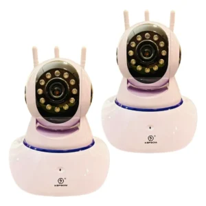 Câmera Wifi Wireless Sem Fio Três Antenas Kapbom - Kit Com Duas Peças
