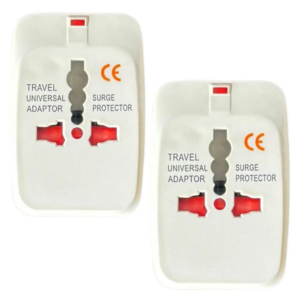 Kit Duas Tomadas Universais 127/220v Ideal Para Mochileiros