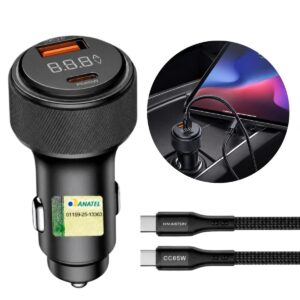 Carregador Veicular Hmaston L16-6 Turbo 87.5w Com Cabo C