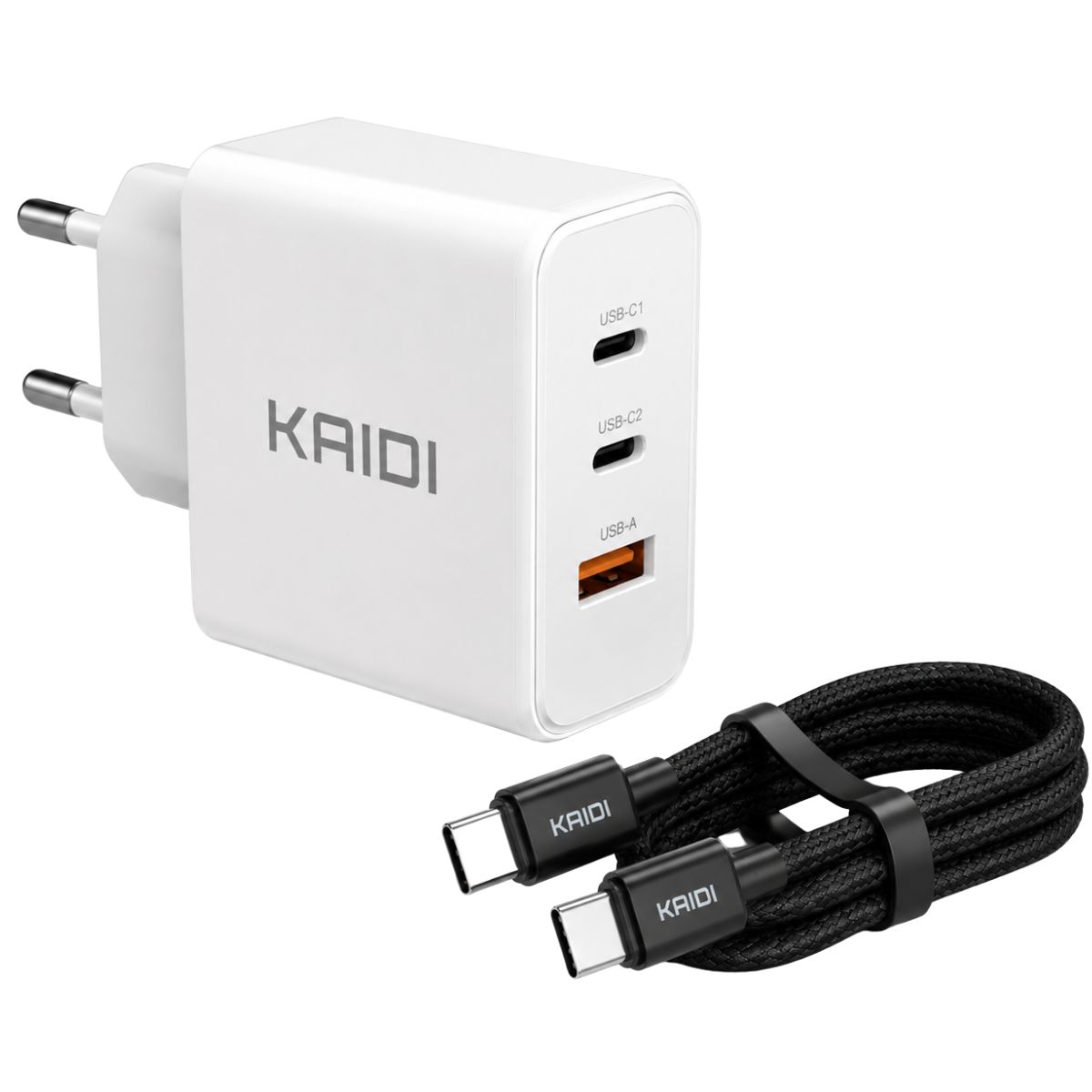 Carregador Turbo Kaidi KD-665CC com Cabo Tipo C