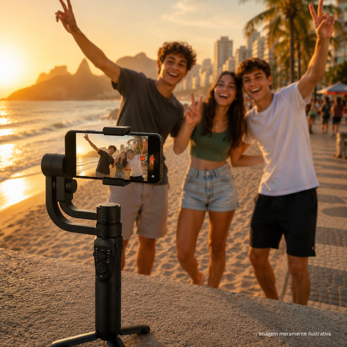 Gimbal Estabilizador De 3 Eixos A'gold Pro Slf-10b Com Tripé - Imagem 5