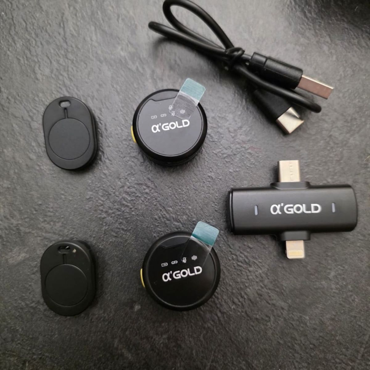 Microfone Lapela A'Gold Pro MCF-38 Duplo Usb-C e Lightning - Imagem 4